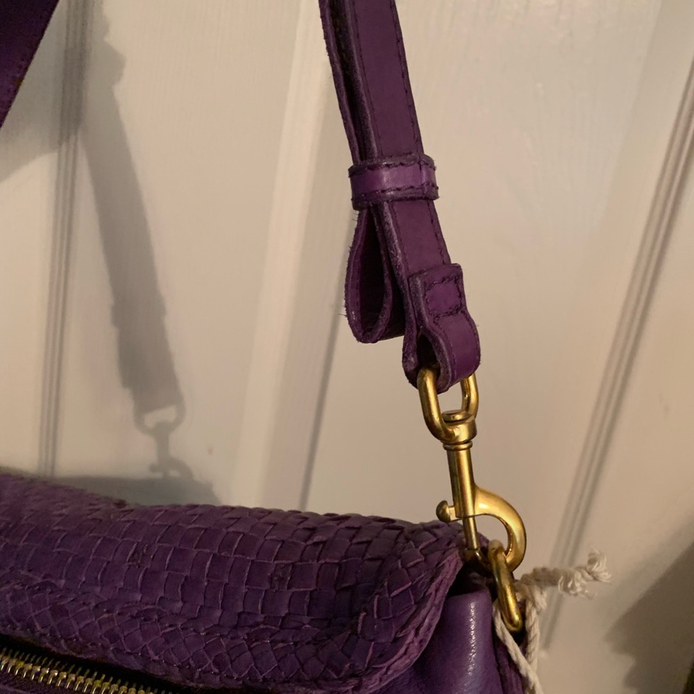 American Leather Co Purple Woven Shoulder/ crossbody Bag 🌺 - Picture 12 of 14